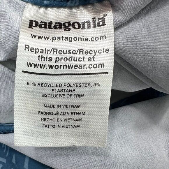Patagonia Fleetwith Printed Crossback Lightweight Mini Dress Blue Size Small - Picture 5 of 9